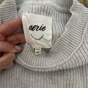 Aerie Women's Light Gray Turtleneck Sweater